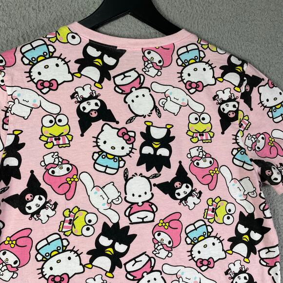 Hello‎ Kitty & Friends Pink Crop Top Shirt XL Sanrio 2024 Hybrid Kawaii Pastel - Picture 5 of 10
